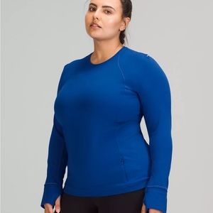 Lululemon ready to rulu runderful too long sleeve symphony blue 8